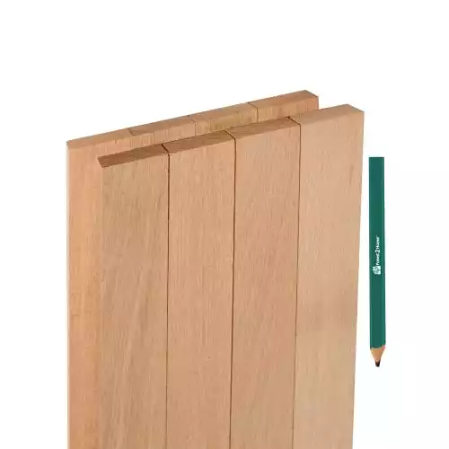 Forest 2 Home White Oak Wood Lumber Bundle - 1 X 2 X 48 inches - 8 Board Pack - Kiln Dried Hardwood - S2S - Includes Carpenter Pencil